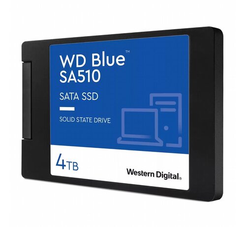 Western Digital Blue SA510 | 4TB SATA SSD | 2.5'' | 560MB/s Lezen | 520MB/s Schrijven