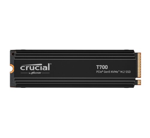 Crucial T700 | 4TB NVMe SSD | M.2 Gen5 | 12.400MB/s Lezen | 11.800MB/s Schrijven | Heatsink