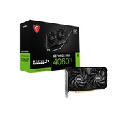 MSI GeForce RTX 4060 Ti VENTUS 2X BLACK E1 OC | 8GB GDDR6 VRAM | Videokaart | GPU | Nvidia