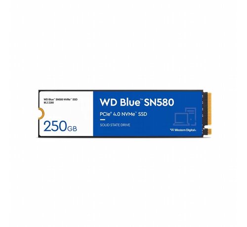 Western Digital Blue SN580 | 2TB NVMe SSD | M.2 Gen4 | 4.150MB/s Lezen | 4.150MB/s Schrijven
