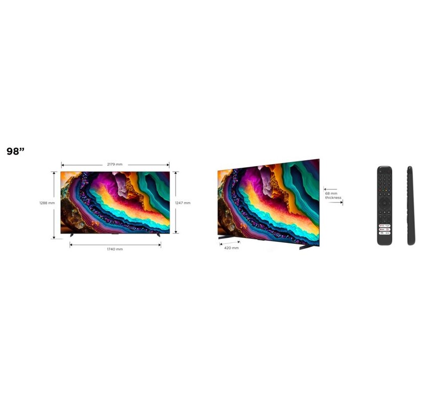 98P749 | 98'' Ultra HD 4K | LED Smart TV | Wifi | Google TV | HDR10+ | 144Hz