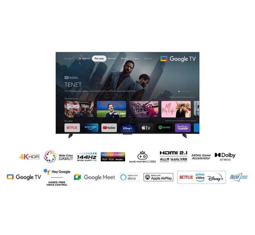 98P749 | 98'' Ultra HD 4K | LED Smart TV | Wifi | Google TV | HDR10+ | 144Hz