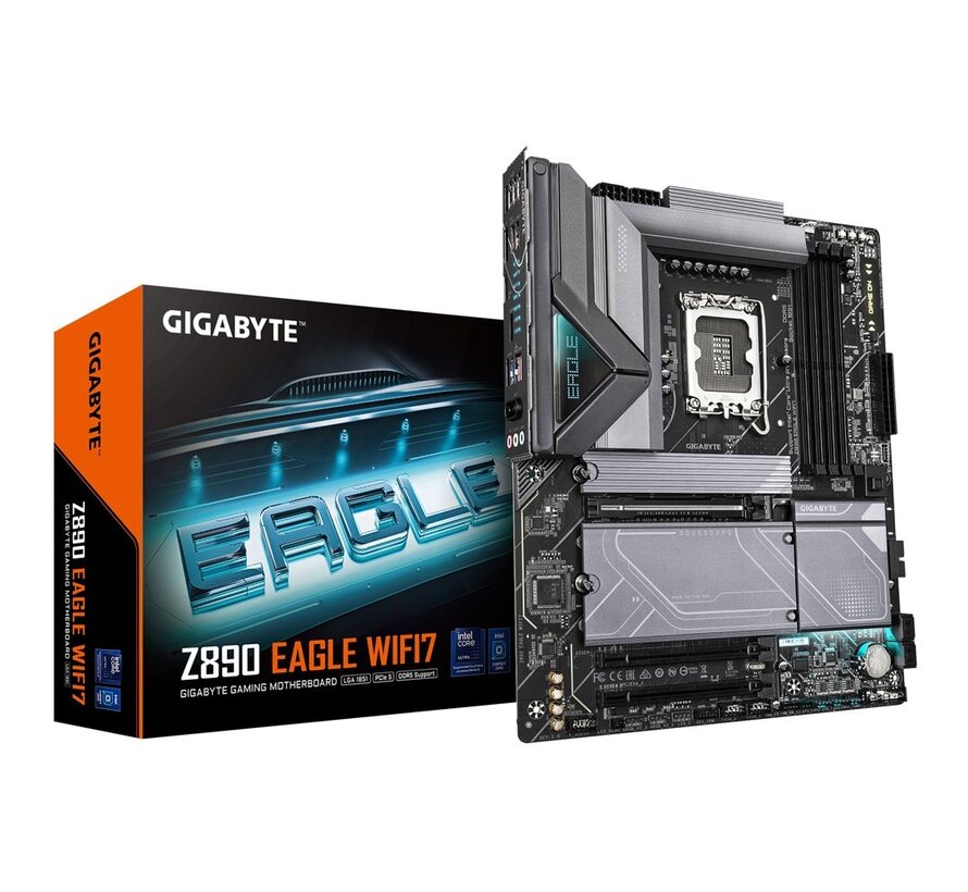 GIGABYTE Z890 EAGLE WIFI7 | Socket LGA 1851 | Intel Z890 | 4xDDR5 | ATX | Moederbord