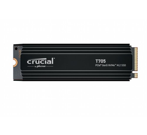 Crucial T705 | 1TB NVMe SSD | M.2 | Gen5 | 13.600MB/s Lezen | 10.200MB/s Schrijven | Heatsink