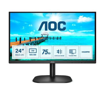 AOC 24B2XDM 23,8" | 1920x1080 Full HD VA | 75Hz | 4ms | 3-zijdig Randloos | Flicker-Free | Low Blue Light | Monitor | RENEWED (refurbished)
