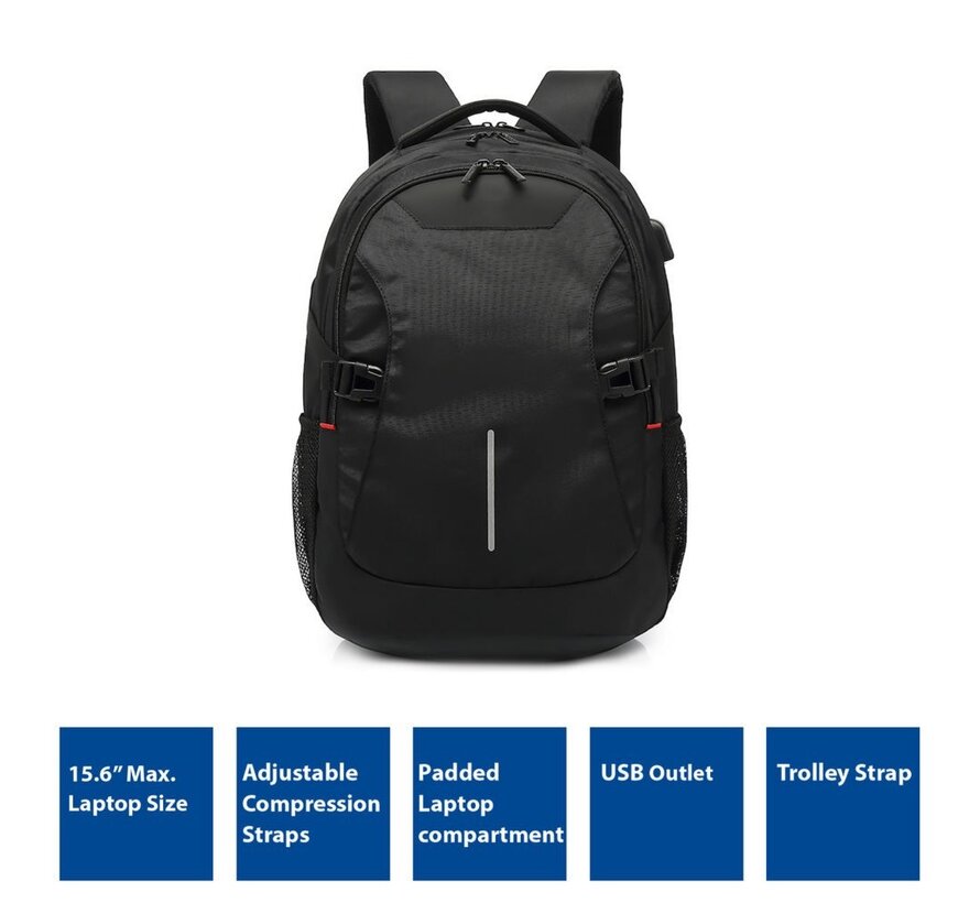 AC8530 notebooktas 39,6 cm (15.6") Rugzak Zwart