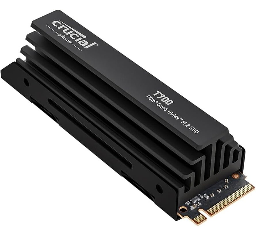 T700 | 1TB NVMe SSD | M.2 | Gen5 | 11.700MB/s Lezen | 9.500MB/s Schrijven | Heatsink