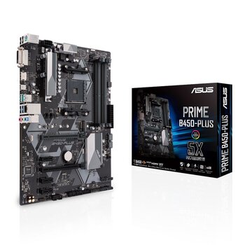 Asus ASUS PRIME B450-PLUS | Socket AM4 | AMD B450 | 4xDDR4 | ATX | Moederbord