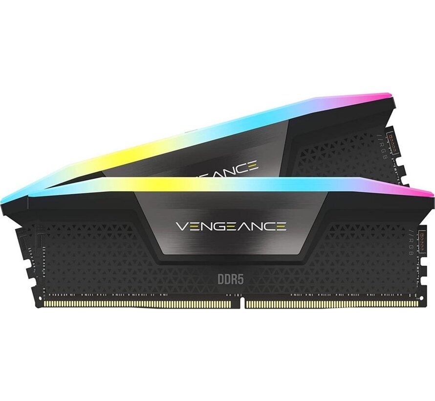 Vengeance RGB Zwart | 32GB 2x16GB DDR5 | 5200MHz | DIMM | CL40 | Geheugenmodule | RAM