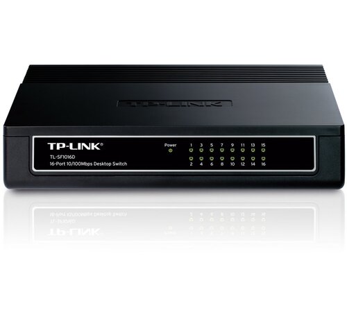 TP-Link TP-LINK TL-SF1016DS | Netwerk-switch | Fast Ethernet (10/100) | 16 poorten