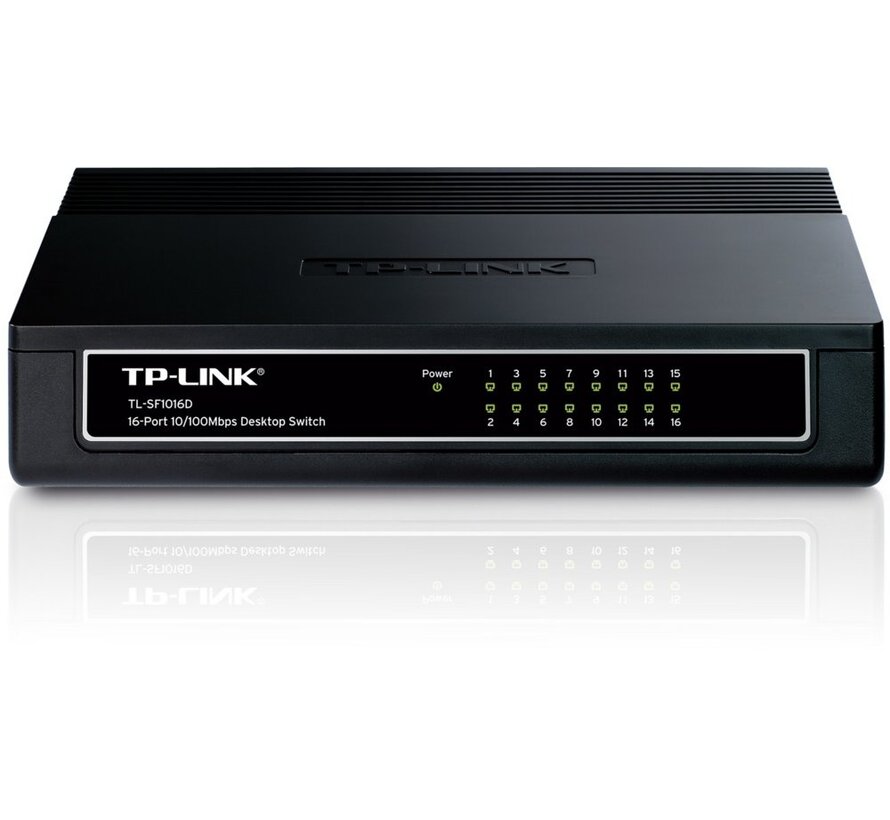 TP-LINK TL-SF1016DS | Netwerk-switch | Fast Ethernet (10/100) | 16 poorten