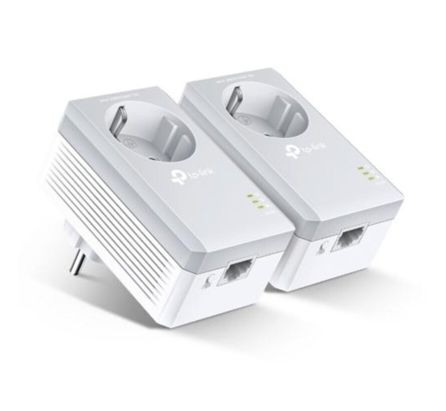 TL-PA4010P KIT V5 | Powerline Adapter Set | 600 Mbps | Fast Ethernet | Met Stopcontact | Wit | HomePlug AV