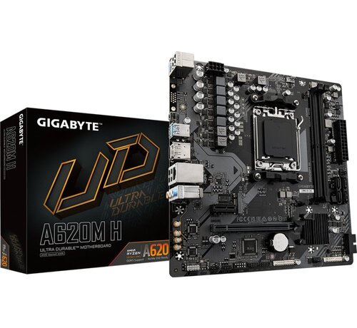 Gigabyte GIGABYTE A620M H | Socket AM5 | AMD A620 | 2xDDR5 | Micro-ATX | Moederbord