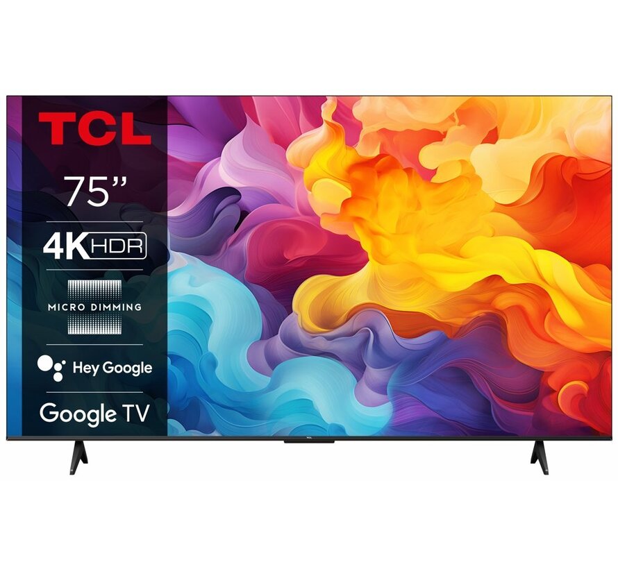 75P69B 75" | Ultra HD 4K LED Smart TV | Google TV + Wifi | HDR10 voor Realistische Kleuren en Contrasten | Strak Design | 60Hz