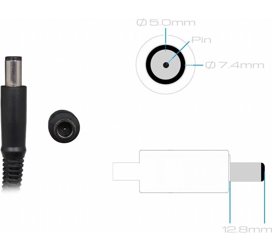 HP 65W AC-Adapter | 19.5V 3.33A | 7.4x5.0 mm Connector | Origineel