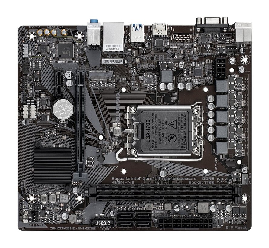 H610M H V2 | Socket LGA 1700 | Intel H610 | 2xDDR5 | Micro-ATX | Moederbord