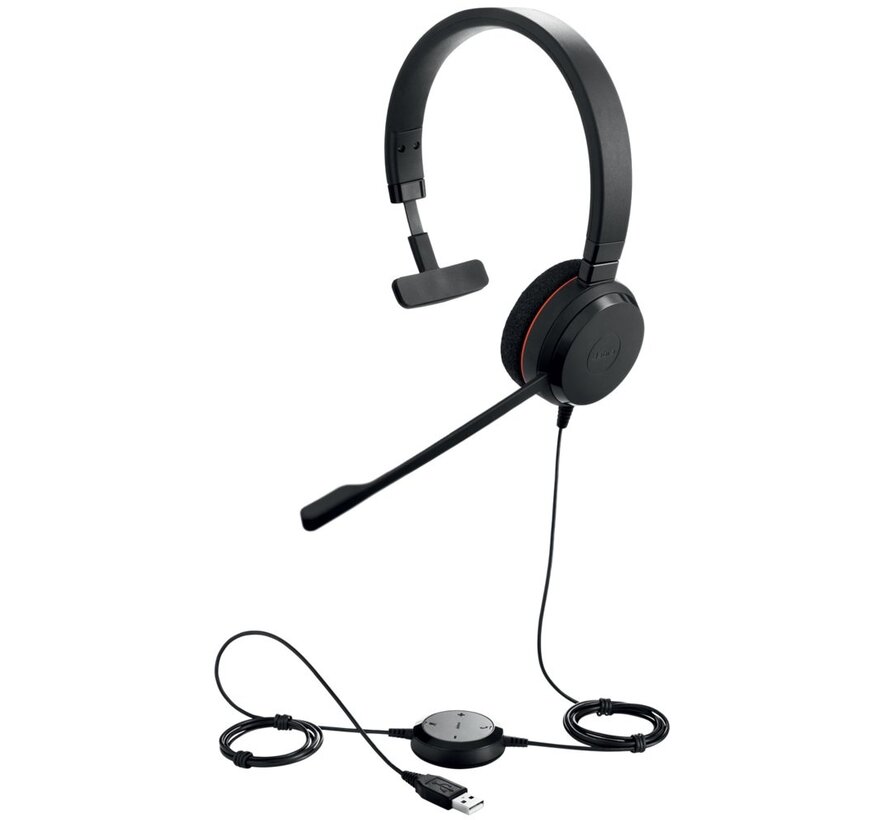 Evolve 20 UC | Bedrade On-ear Mono Headset | USB-A | Zwart