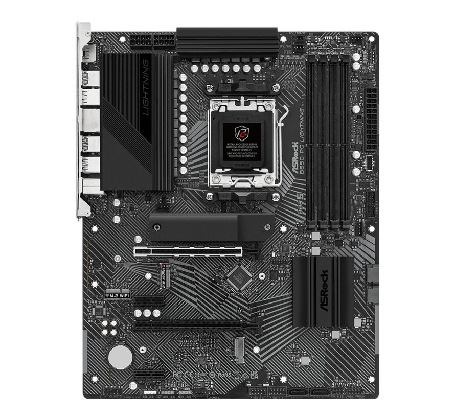 B650 PG Lightning | Socket AM5 | AMD B650 | 4xDDR5 | ATX | Moederbord | RENEWED (refurbished)
