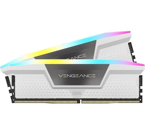 Corsair Vengeance RGB Wit | 32GB 2x16GB DDR5 | 5200MHz | DIMM | CL40 | Geheugenmodule | RAM