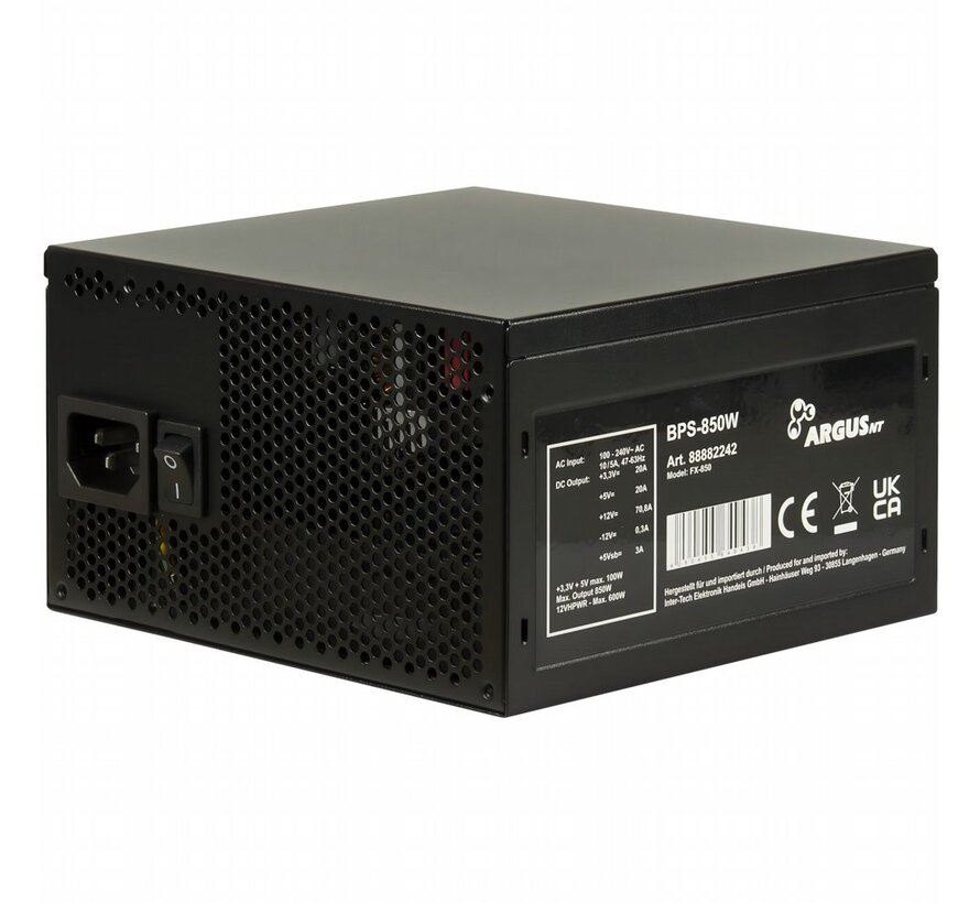 ArgusNT BPS-850W | 850 Watt Bronze ATX 3.1 | Voeding | PSU