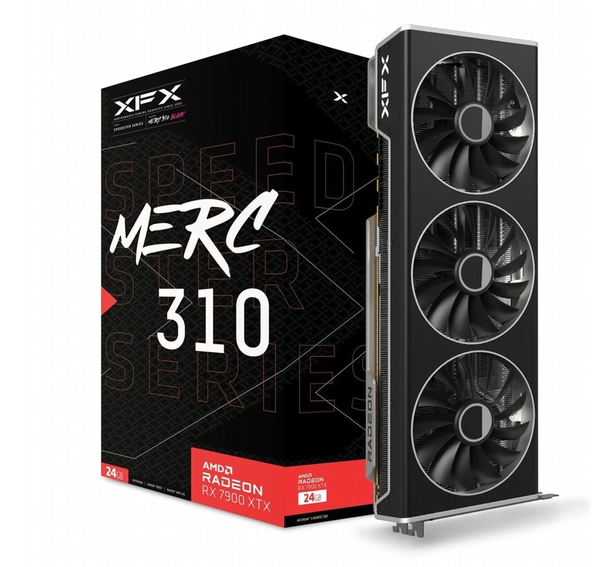 Speedster MERC 310 RX 7900 XTX Black Edition | 24GB GDDR6 VRAM | 4K Gaming | Videokaart | GPU | AMD