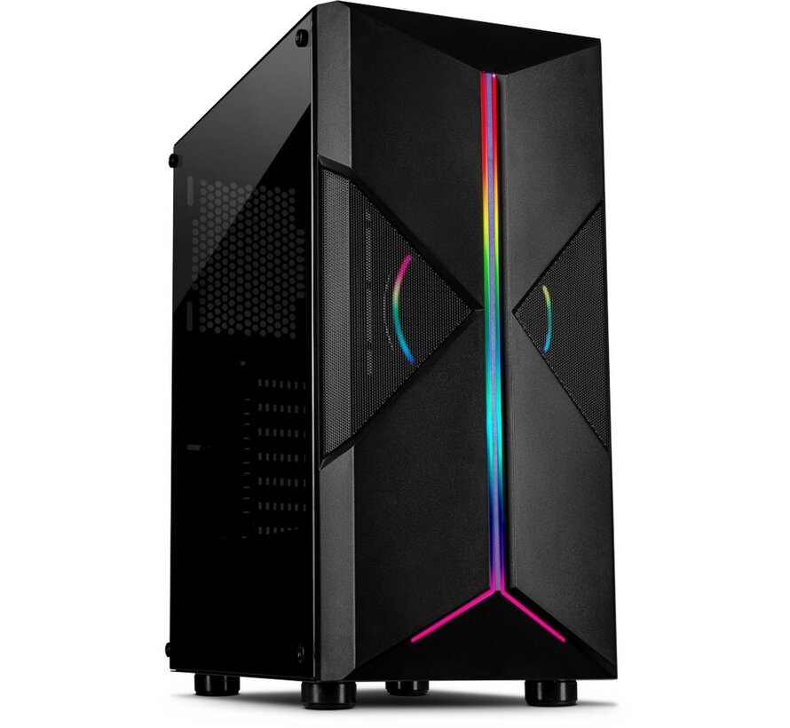 IT-3306 CAVY RGB | Tower Case | Zwart