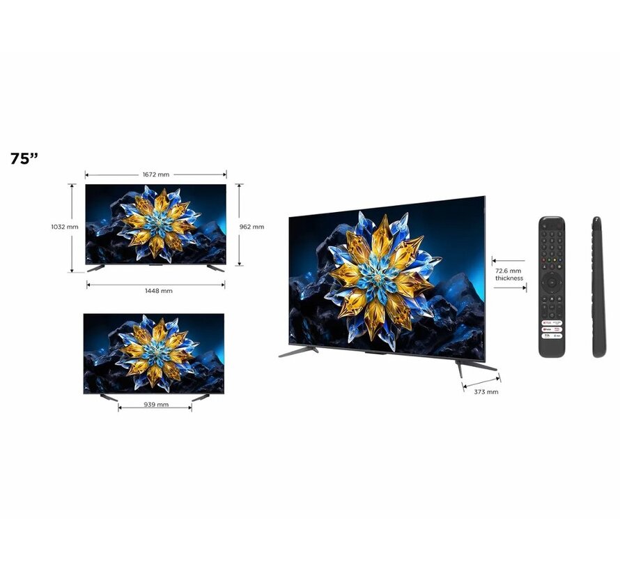 75C655 | 75'' Ultra HD 4K | QLED Smart TV | Wifi | Google TV | Dolby Vision | 60Hz