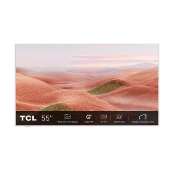 TCL NXTFRAME 55A300W Wit 55" | Ultra HD 4K QLED Smart TV | Google TV + Wi-Fi | Dolby Vision | Slim Design met NXTFRAME | 120Hz