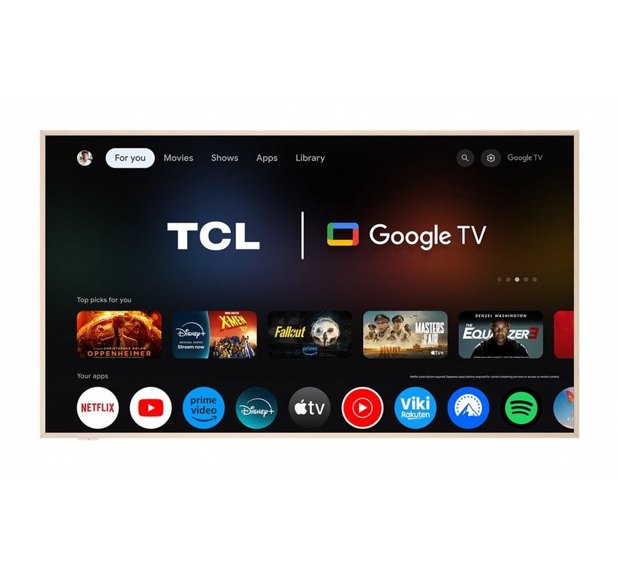 NXTFRAME 55A300W Wit 55" | Ultra HD 4K QLED Smart TV | Google TV + Wi-Fi | Dolby Vision | Slim Design met NXTFRAME | 120Hz