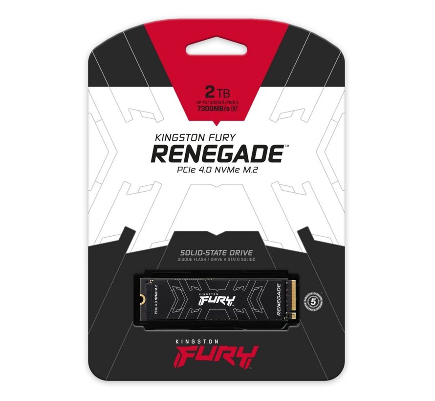 Fury Renegade | 2TB NVMe SSD | M.2 Gen4 | 7.300MB/s Lezen | 7.000MB/s Schrijven
