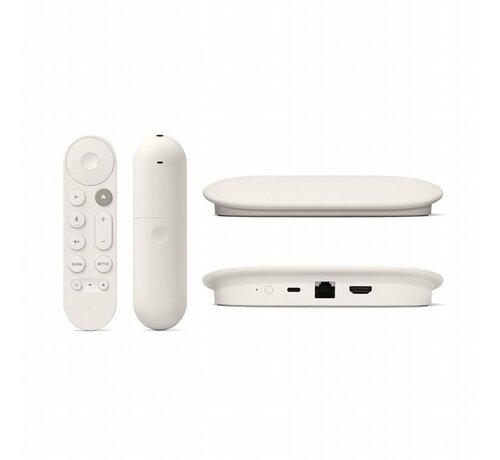 Google TV Streamer Wit 4K | 32GB Opslag | Bluetooth + Wifi + Ethernet