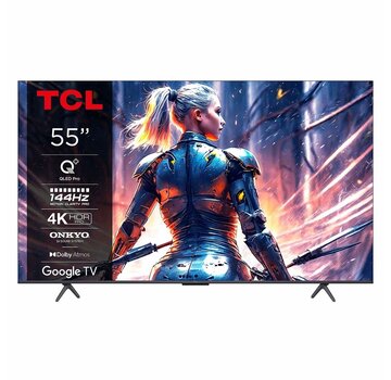 TCL 55C71B 55" | Ultra HD 4K QLED Smart TV | Google TV + Wifi | Dolby Vision & HDR10 | Quantum Dot Technologie + Slim Design | 120Hz