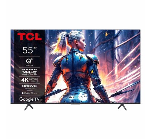 TCL 55C71B 55" | Ultra HD 4K QLED Smart TV | Google TV + Wifi | Dolby Vision & HDR10 | Quantum Dot Technologie + Slim Design | 120Hz