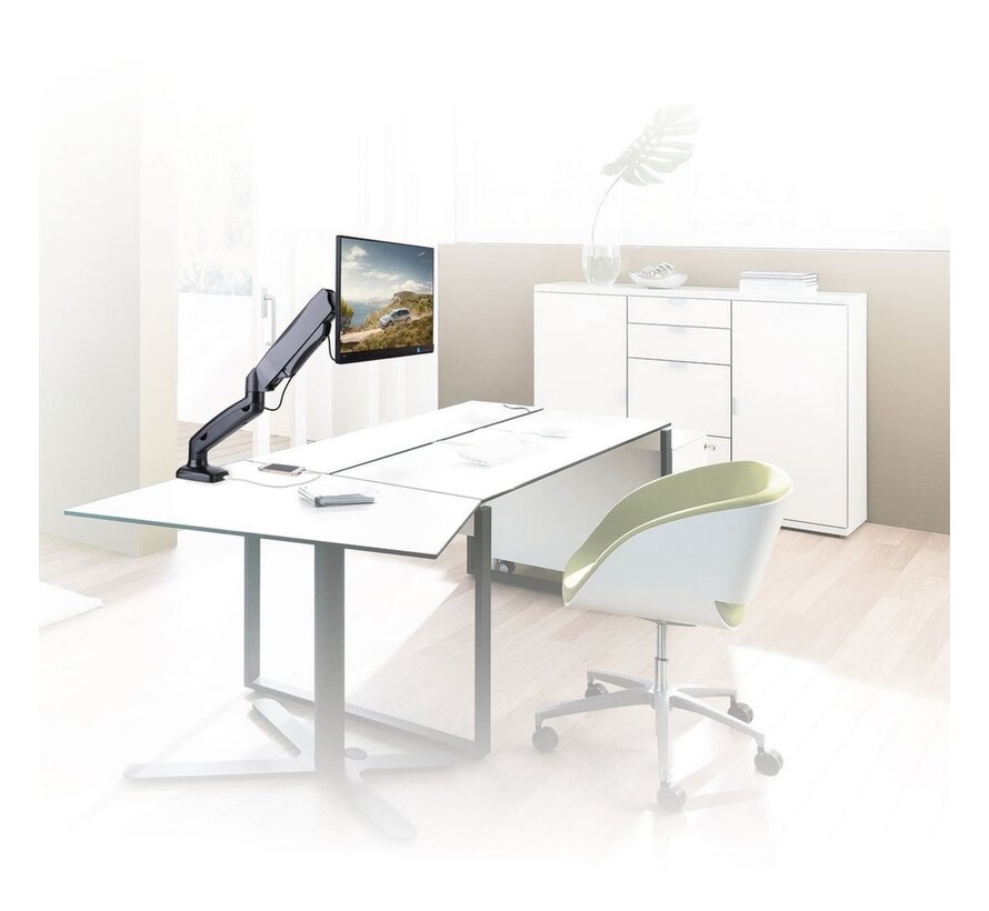 AC8311 flat panel bureau steun 81,3 cm (32") Klem/doorvoer Zwart