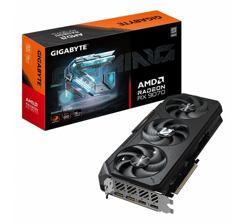 Gigabyte Radeon RX 9070 Gaming OC | 16GB GDDR6 VRAM | 4K Gaming | Videokaart | GPU | AMD