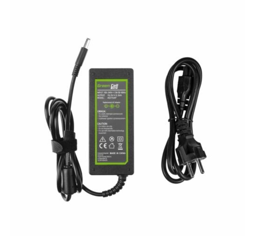 Green Cell AD75AP | Dell Notebook Lader | 65 Watt | 1.2 Meter