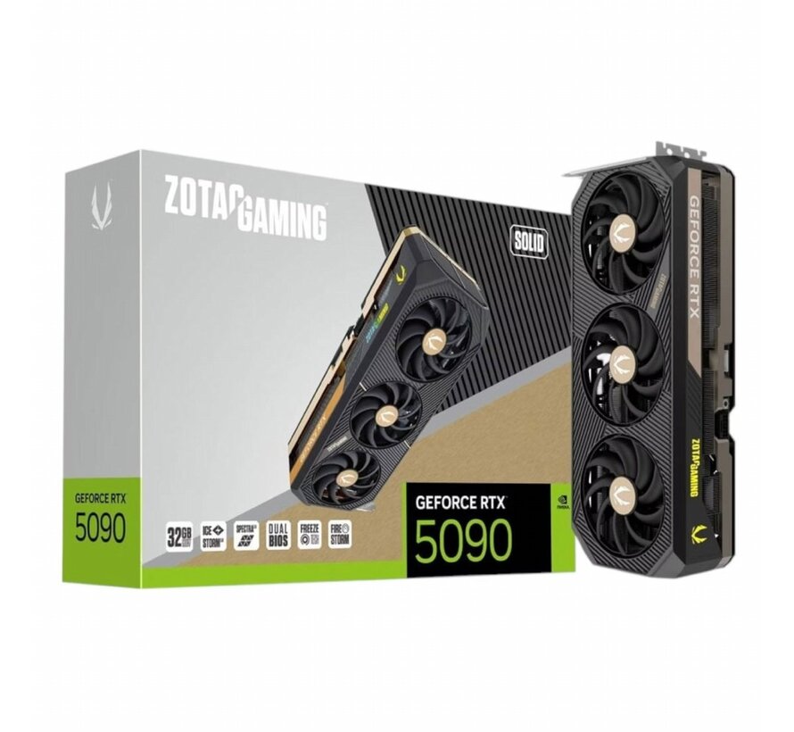 Gaming GeForce RTX 5090 SOLID | 32 GB GDDR7 VRAM | 4K Gaming & AI | Videokaart | GPU | Nvidia
