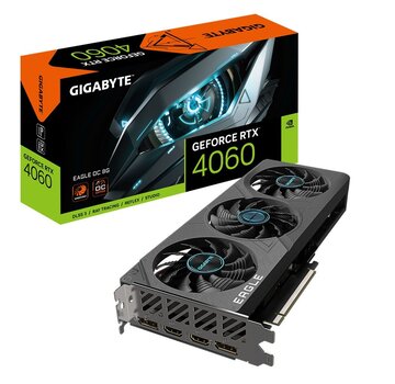 Gigabyte EAGLE GeForce RTX 4060 OC | 8GB GDDR6 | Videokaart | GPU | Nvidia