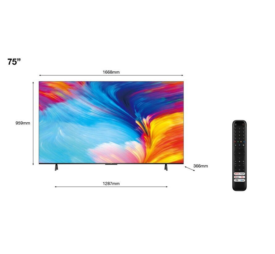 75P635 | 75'' Ultra HD 4K | LED Smart TV | Wifi | Google TV | HDR10 | 60Hz