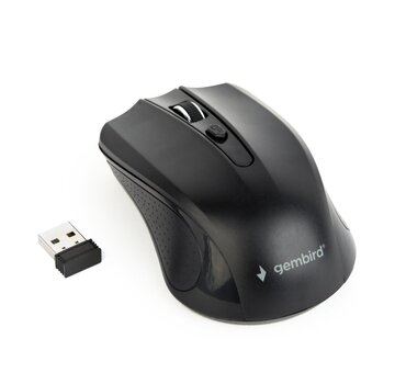 Gembird MUSW-4B-04 | Draadloze Muis | Links- en Rechtshandig | RF | 1600 DPI | Zwart