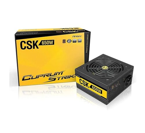 Antec Cuprum Strike CSK650 | 650 Watt Bronze ATX PSU | Power Supply | Voeding