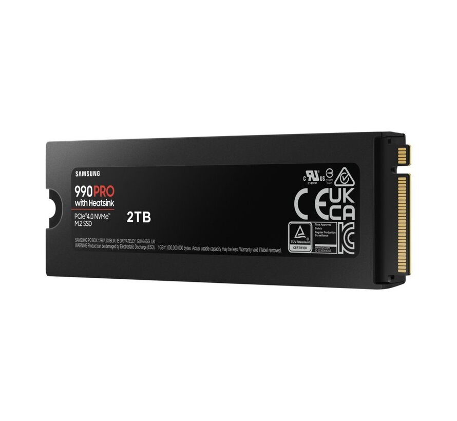 990 PRO | 2TB NVMe SSD | M.2 | Gen4 | 7.450MB/s Lezen | 6.900MB/s Schrijven | Heatsink
