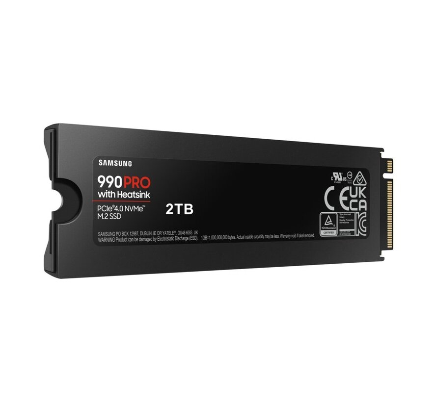 990 PRO | 2TB NVMe SSD | M.2 | Gen4 | 7.450MB/s Lezen | 6.900MB/s Schrijven | Heatsink