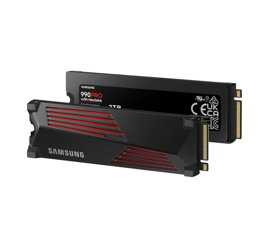 990 PRO | 2TB NVMe SSD | M.2 | Gen4 | 7.450MB/s Lezen | 6.900MB/s Schrijven | Heatsink