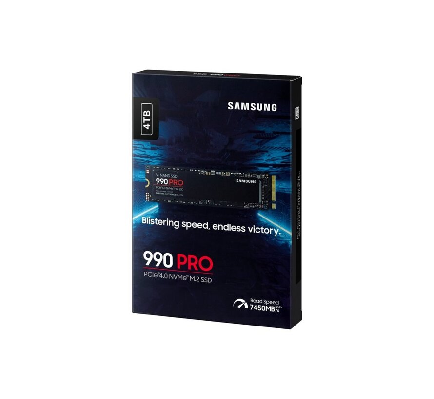 990 PRO | 4TB NVMe SSD | M.2 Gen4 | 7.450MB/s Lezen | 6.900MB/s Schrijven
