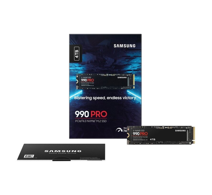 990 PRO | 4TB NVMe SSD | M.2 Gen4 | 7.450MB/s Lezen | 6.900MB/s Schrijven