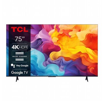 TCL 75V6B 75" | 4K Ultra HD LED Smart TV | Google TV + Wifi | HDR10 | 60Hz