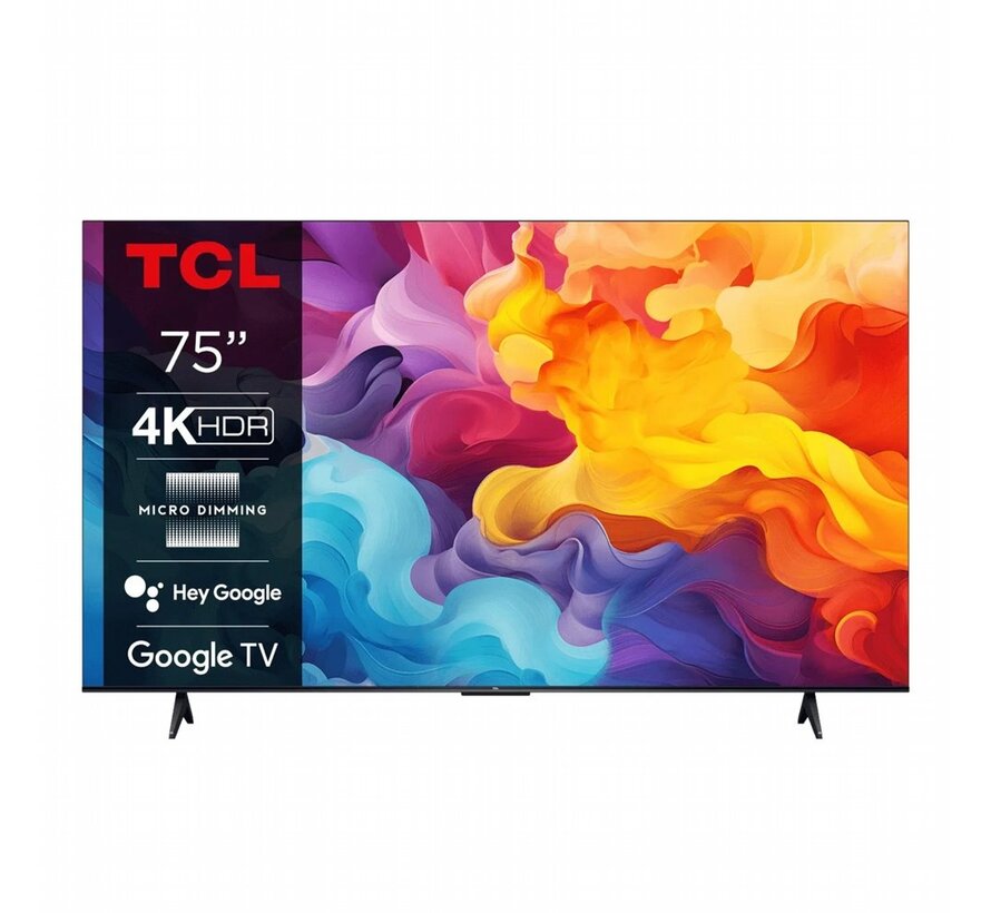 75V6B 75" | 4K Ultra HD LED Smart TV | Google TV + Wifi | HDR10 | 60Hz