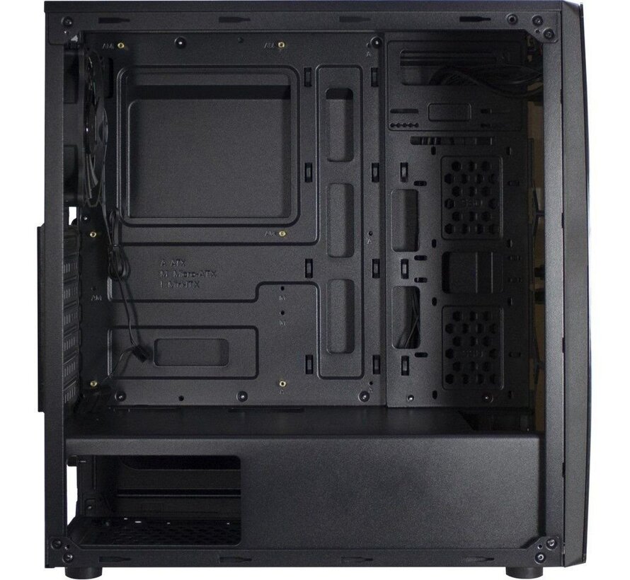 Thunder Blue Light | Midi Tower Case | Zwart | RENEWED (refurbished)