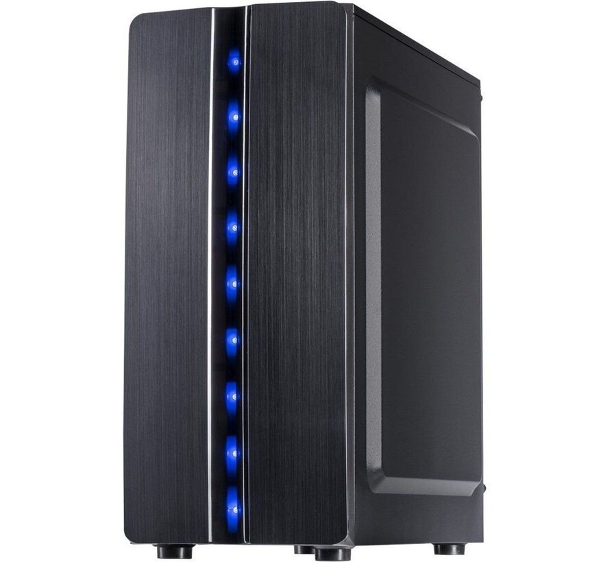 Thunder Blue Light | Midi Tower Case | Zwart | RENEWED (refurbished)